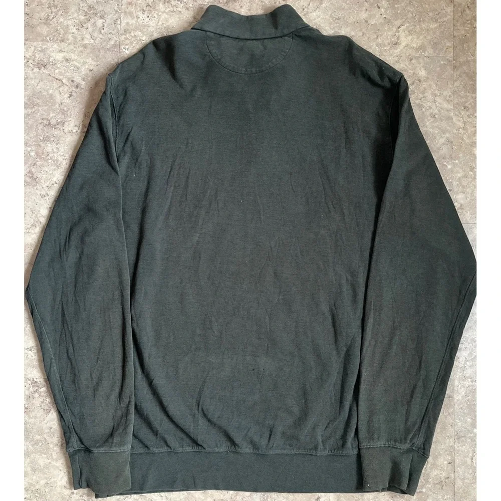 Polo Ralph Lauren Mens XLT Olive Green Quarter Zip Pullover Sweater Big & Tall